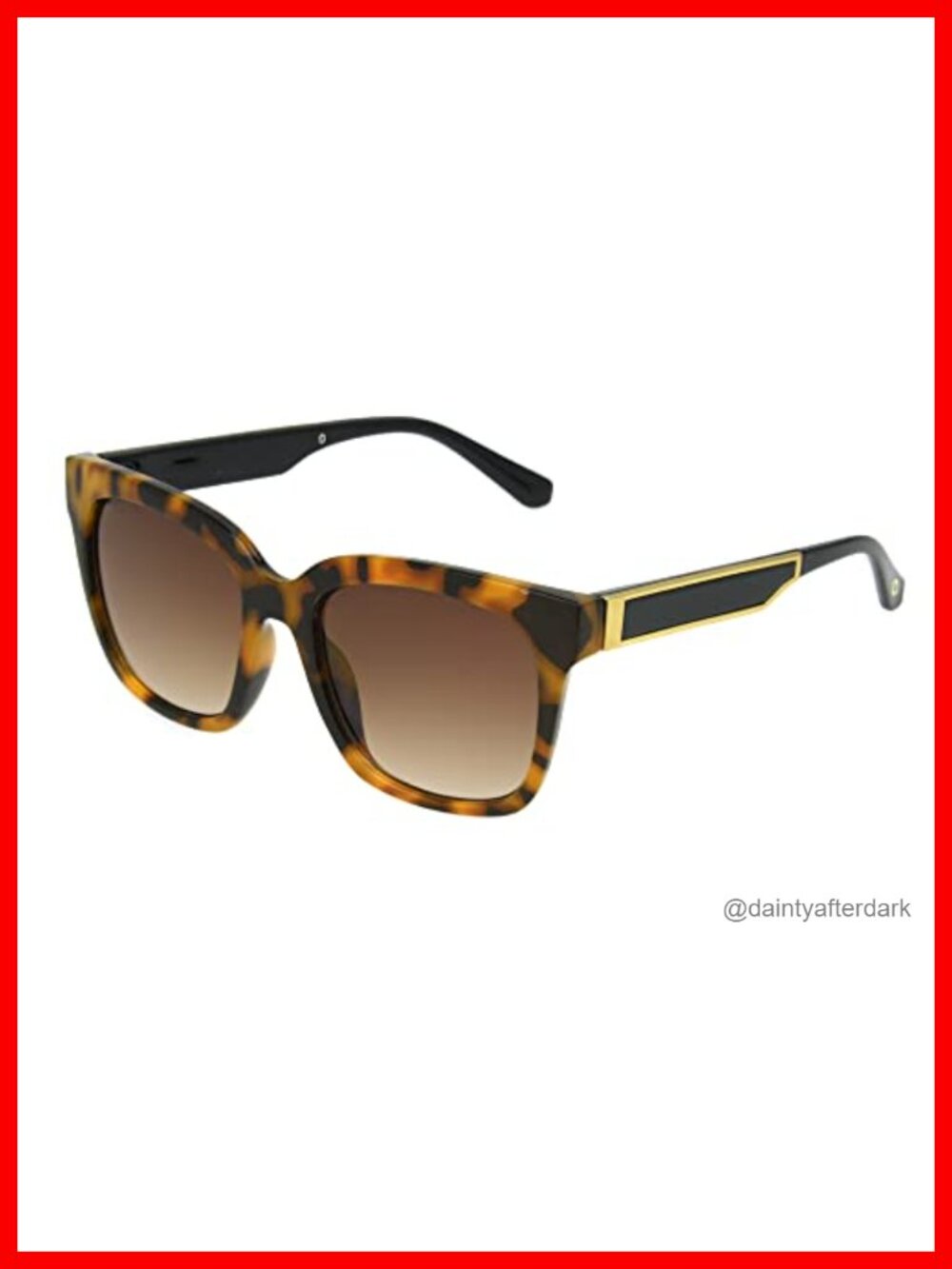 Square Sunglasses with Brown Gradient Lenses Scratch Resistant UV Protection